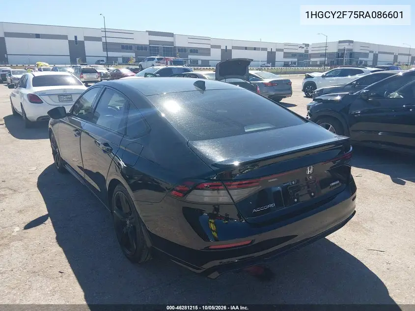 2024 HONDA ACCORD VIN 1HGCY2F75RA086601 — фото 3