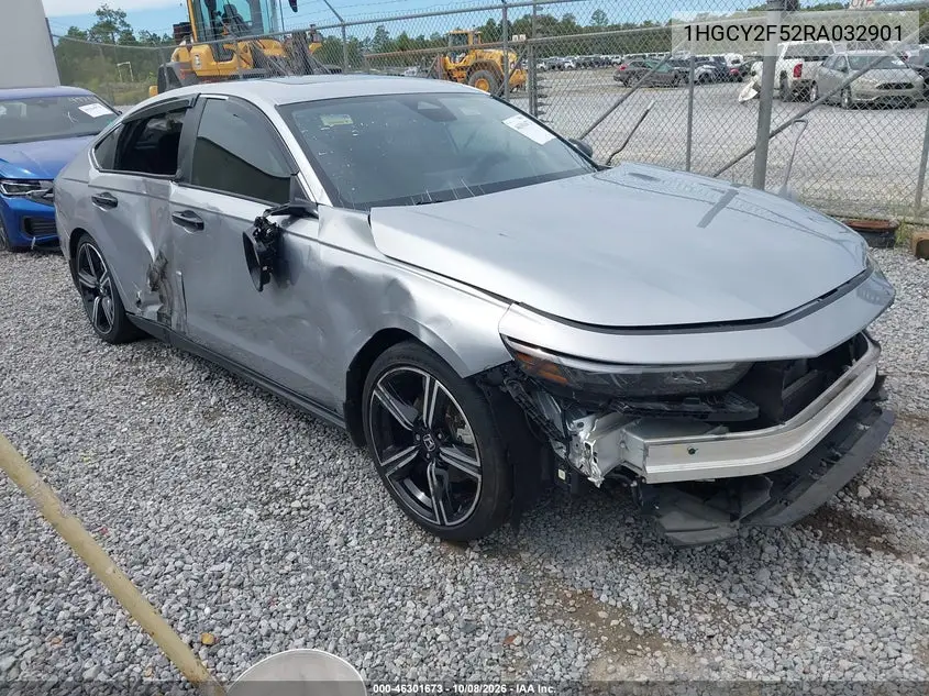 2024 HONDA ACCORD VIN 1HGCY2F52RA032901 — фото 2