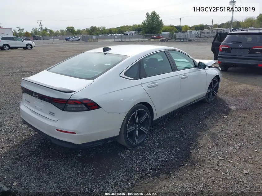2024 HONDA ACCORD VIN 1HGCY2F51RA031819 — фото 4