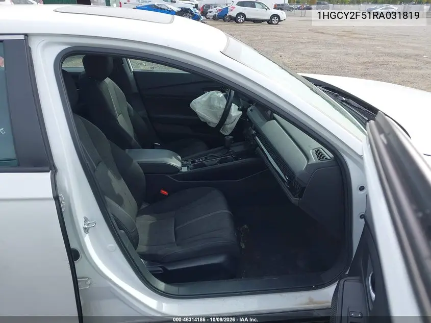 2024 HONDA ACCORD VIN 1HGCY2F51RA031819 — фото 5