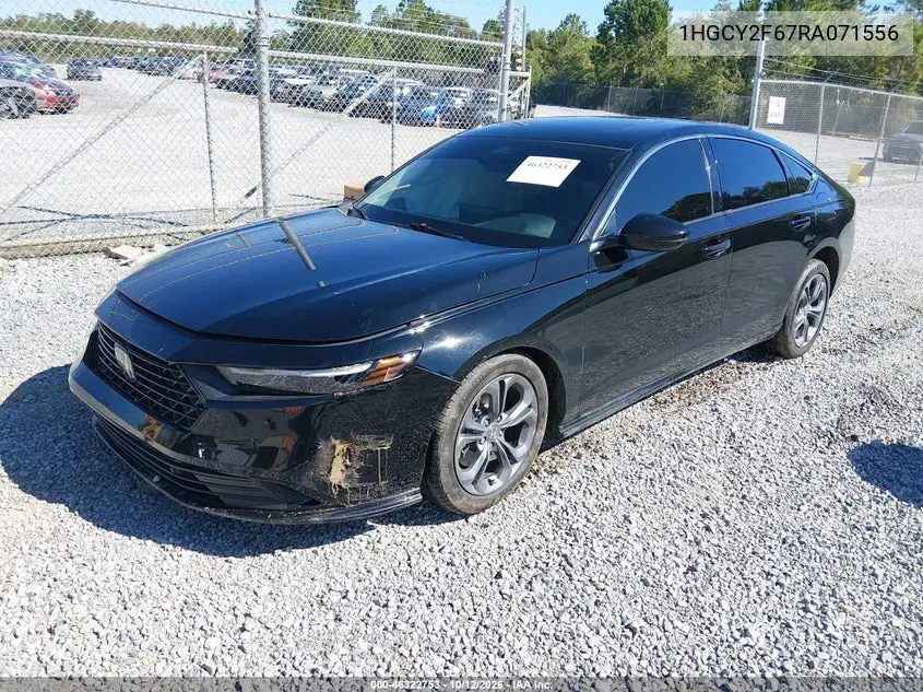 2024 HONDA ACCORD VIN 1HGCY2F67RA071556 — фото 2