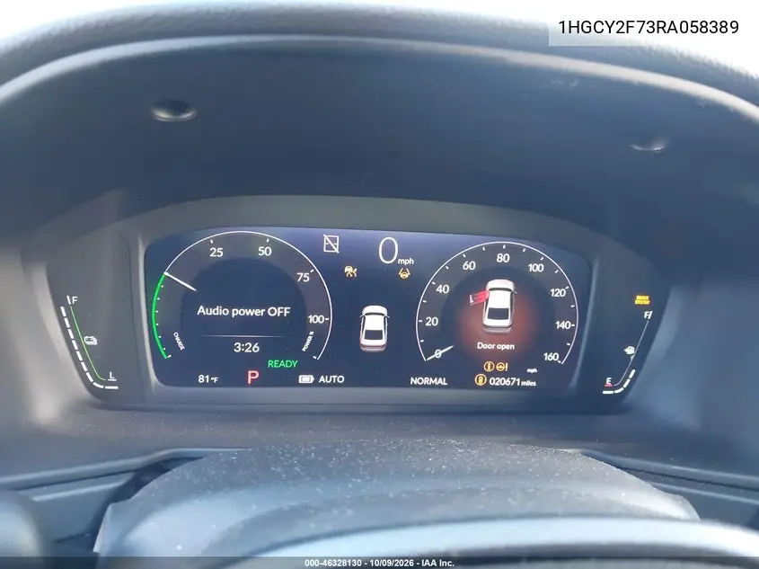2024 HONDA ACCORD VIN 1HGCY2F73RA058389 — фото 15