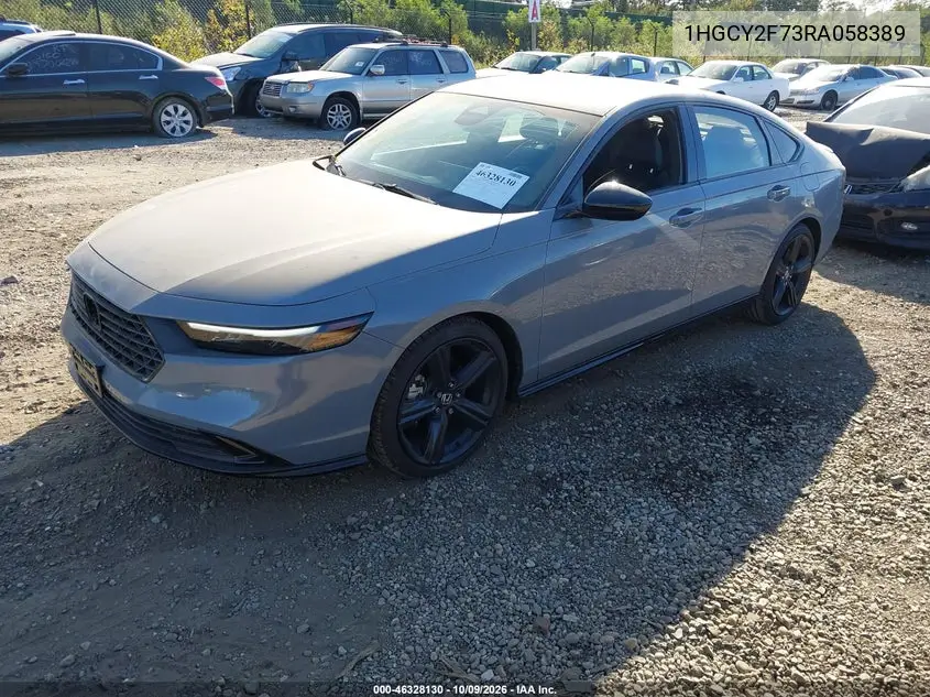 2024 HONDA ACCORD VIN 1HGCY2F73RA058389 — фото 2