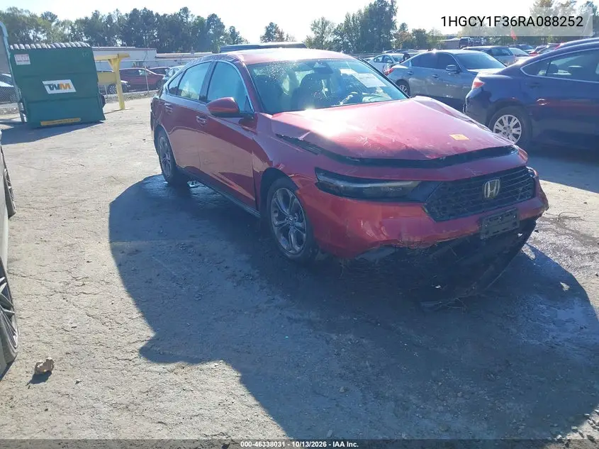 HONDA ACCORD 2024, VIN 1HGCY1F36RA088252