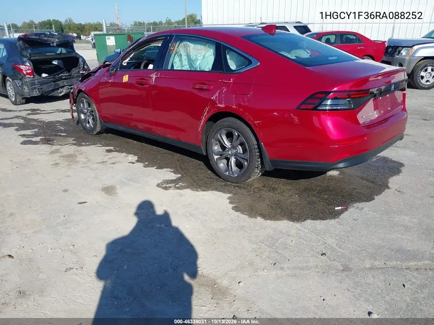 2024 HONDA ACCORD VIN 1HGCY1F36RA088252 — фото 3