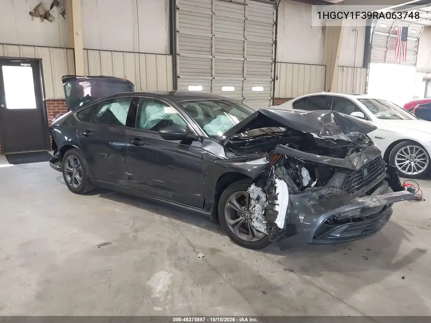 HONDA ACCORD 2024, VIN 1HGCY1F39RA063748