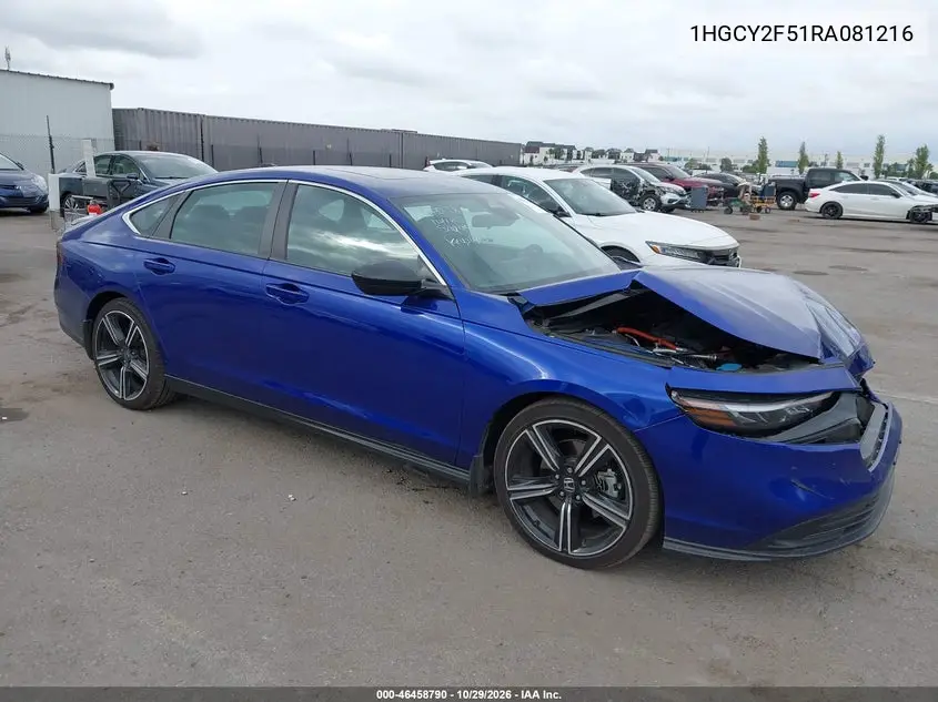 HONDA ACCORD 2024, VIN 1HGCY2F51RA081216