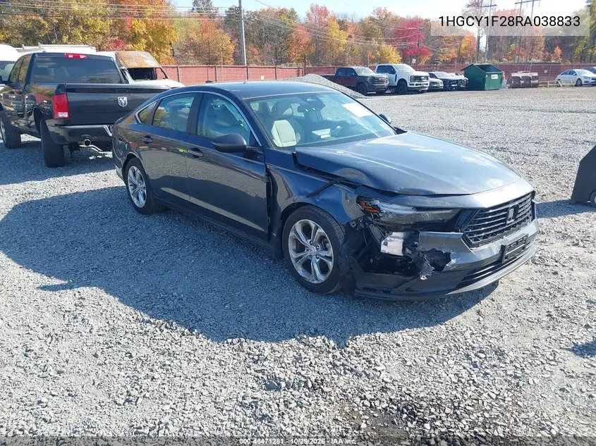 HONDA ACCORD 2024, VIN 1HGCY1F28RA038833