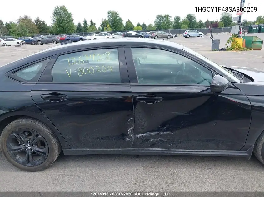 2025 HONDA ACCORD VIN 1HGCY1F48SA800209 — фото 12