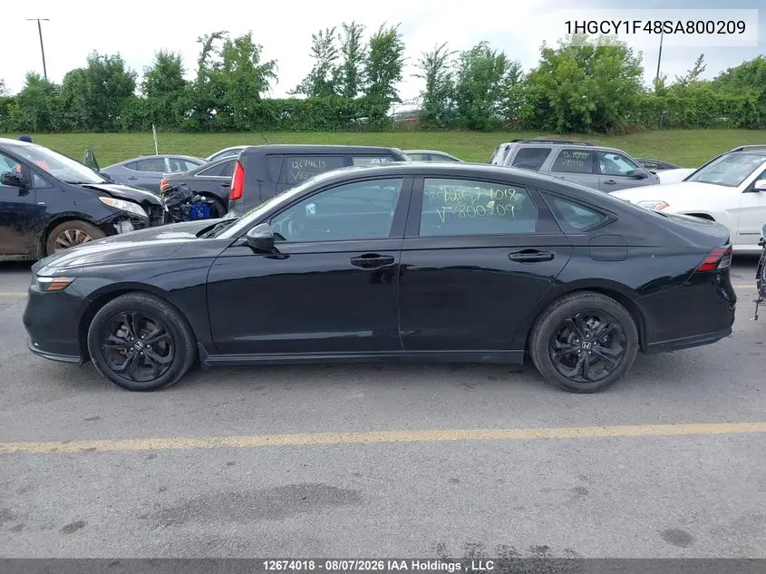 2025 HONDA ACCORD VIN 1HGCY1F48SA800209 — фото 13