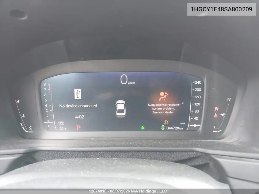 2025 HONDA ACCORD VIN 1HGCY1F48SA800209 — фото 7