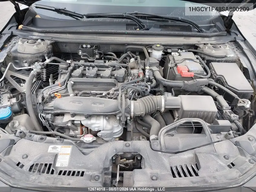 2025 HONDA ACCORD VIN 1HGCY1F48SA800209 — фото 9