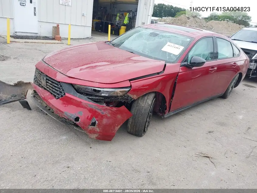 2025 HONDA ACCORD VIN 1HGCY1F41SA004823 — фото 2