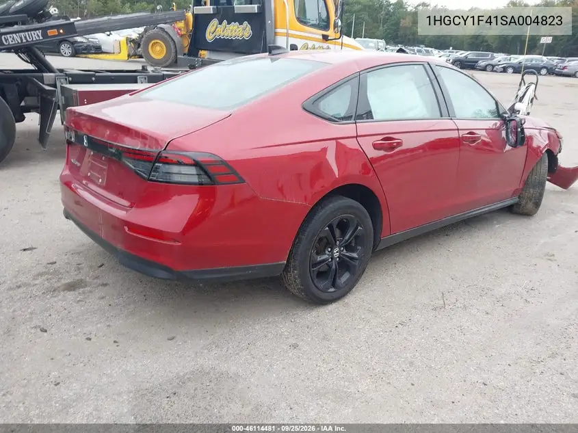 2025 HONDA ACCORD VIN 1HGCY1F41SA004823 — фото 4