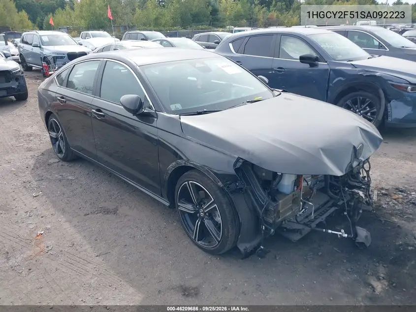HONDA ACCORD 2025, VIN 1HGCY2F51SA092223