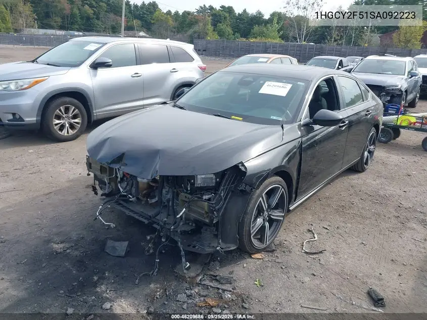 2025 HONDA ACCORD VIN 1HGCY2F51SA092223 — фото 2