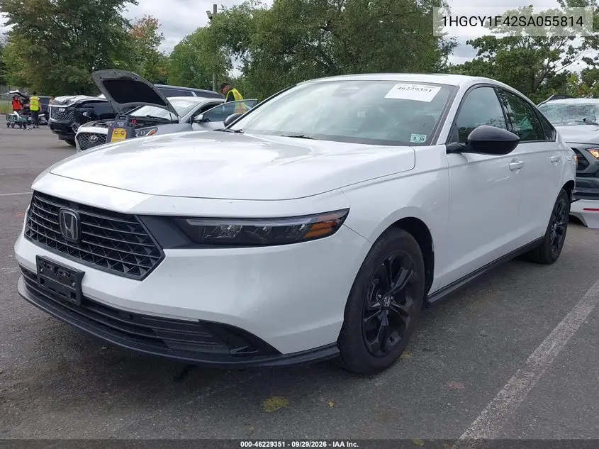 2025 HONDA ACCORD VIN 1HGCY1F42SA055814 — фото 2