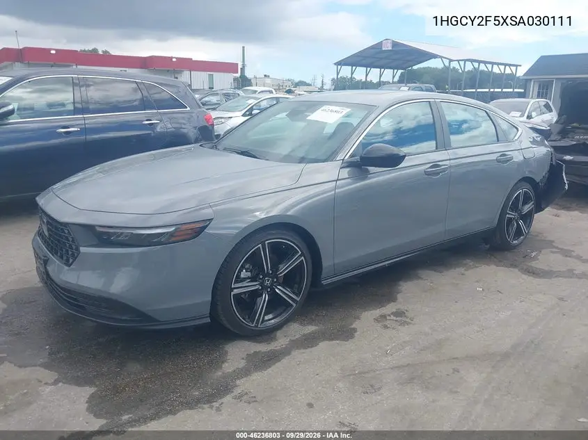 2025 HONDA ACCORD VIN 1HGCY2F5XSA030111 — фото 2