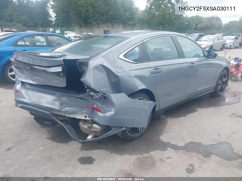 2025 HONDA ACCORD VIN 1HGCY2F5XSA030111 — фото 4