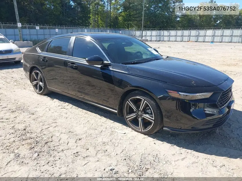 HONDA ACCORD 2025, VIN 1HGCY2F53SA076752