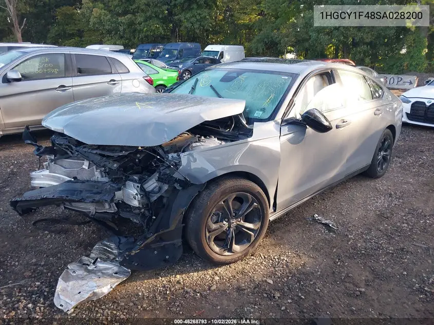 2025 HONDA ACCORD VIN 1HGCY1F48SA028200 — фото 2