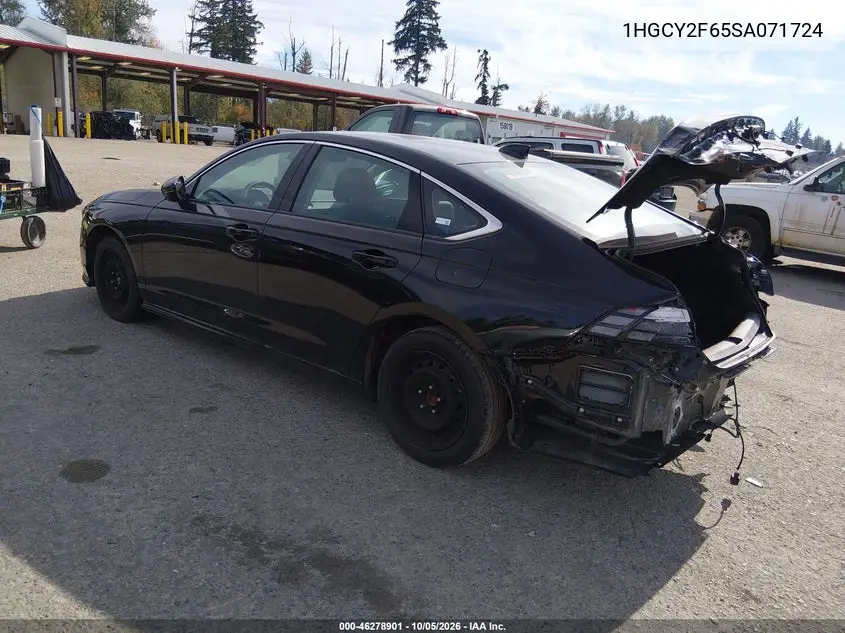 2025 HONDA ACCORD VIN 1HGCY2F65SA071724 — фото 3