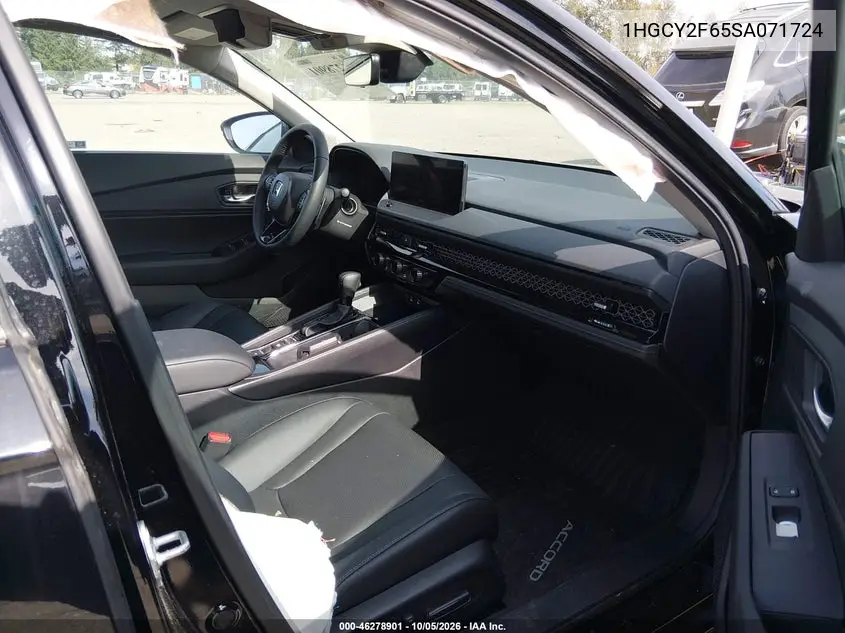 2025 HONDA ACCORD VIN 1HGCY2F65SA071724 — фото 5