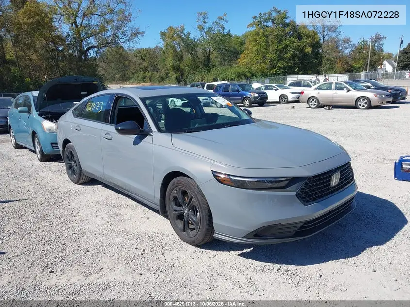 HONDA ACCORD 2025, VIN 1HGCY1F48SA072228