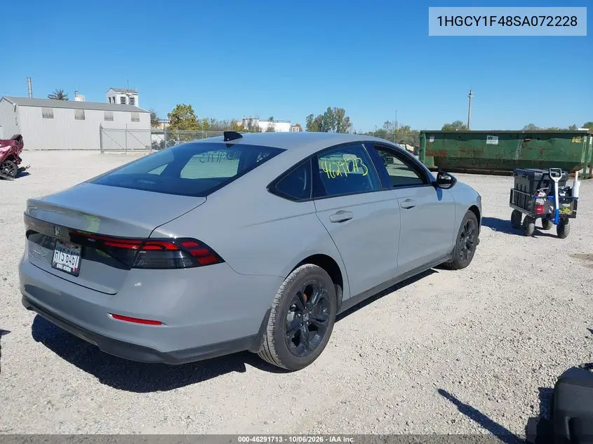 2025 HONDA ACCORD VIN 1HGCY1F48SA072228 — фото 4