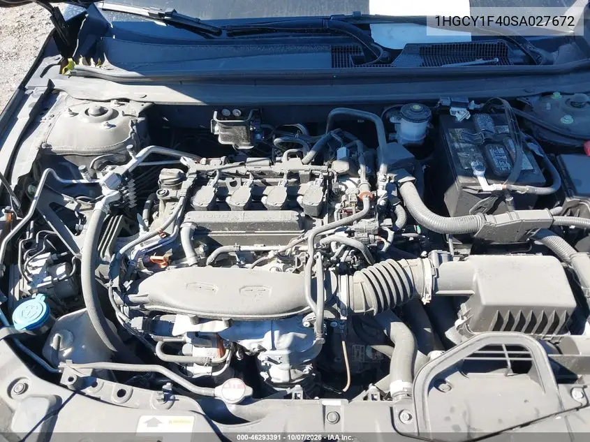 2025 HONDA ACCORD VIN 1HGCY1F40SA027672 — фото 10