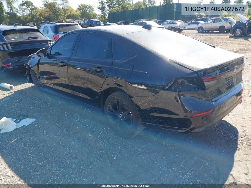 2025 HONDA ACCORD VIN 1HGCY1F40SA027672 — фото 3