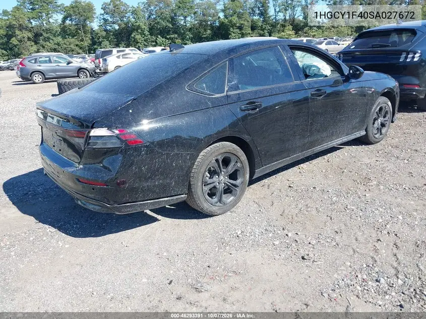 2025 HONDA ACCORD VIN 1HGCY1F40SA027672 — фото 4