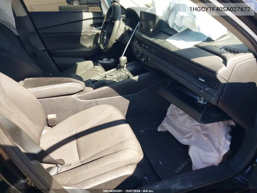 2025 HONDA ACCORD VIN 1HGCY1F40SA027672 — фото 5