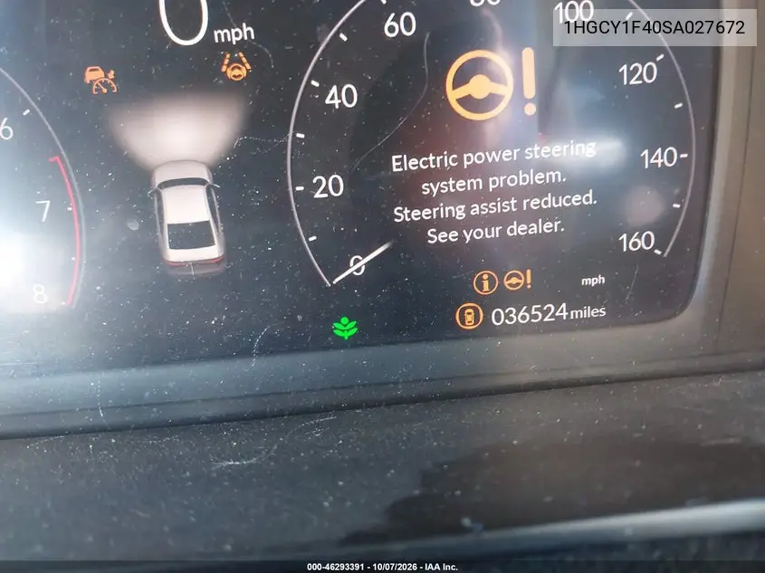 2025 HONDA ACCORD VIN 1HGCY1F40SA027672 — фото 7