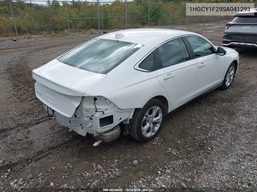 2025 HONDA ACCORD VIN 1HGCY1F29SA041293 — фото 4