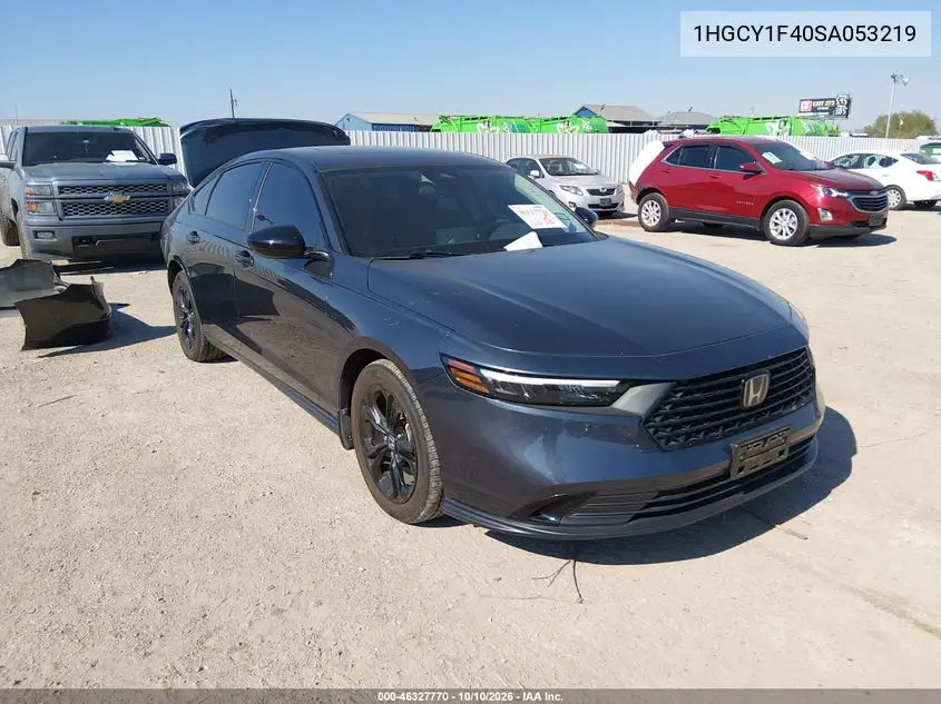 HONDA ACCORD 2025, VIN 1HGCY1F40SA053219