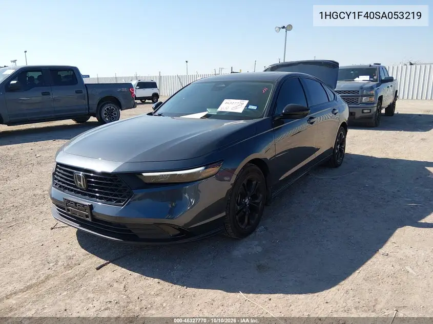 2025 HONDA ACCORD VIN 1HGCY1F40SA053219 — фото 2