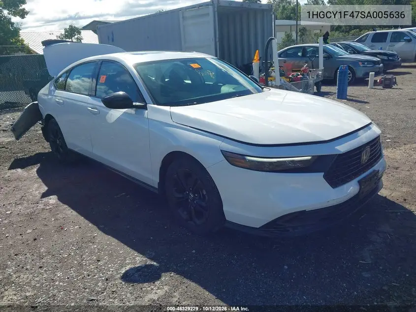 HONDA ACCORD 2025, VIN 1HGCY1F47SA005636