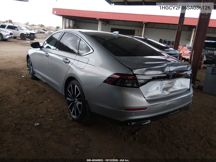 2025 HONDA ACCORD VIN 1HGCY2F86SA036126 — фото 3
