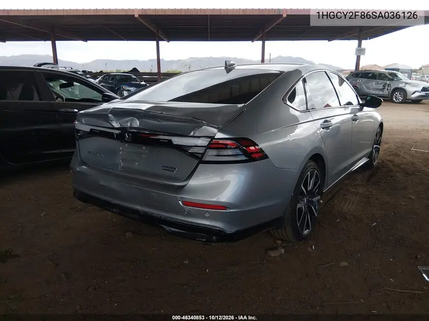 2025 HONDA ACCORD VIN 1HGCY2F86SA036126 — фото 4