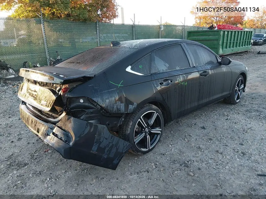 2025 HONDA ACCORD VIN 1HGCY2F50SA041134 — фото 4