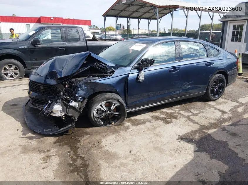 2025 HONDA ACCORD VIN 1HGCY1F4XSA023600 — фото 2