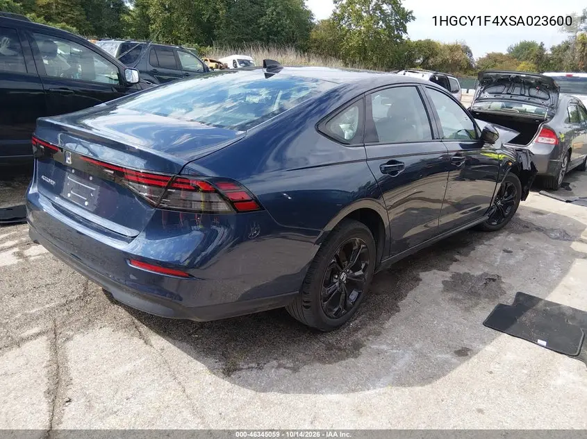2025 HONDA ACCORD VIN 1HGCY1F4XSA023600 — фото 4