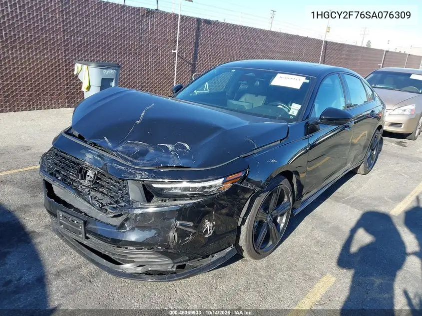 2025 HONDA ACCORD VIN 1HGCY2F76SA076309 — фото 2