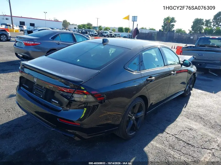 2025 HONDA ACCORD VIN 1HGCY2F76SA076309 — фото 4