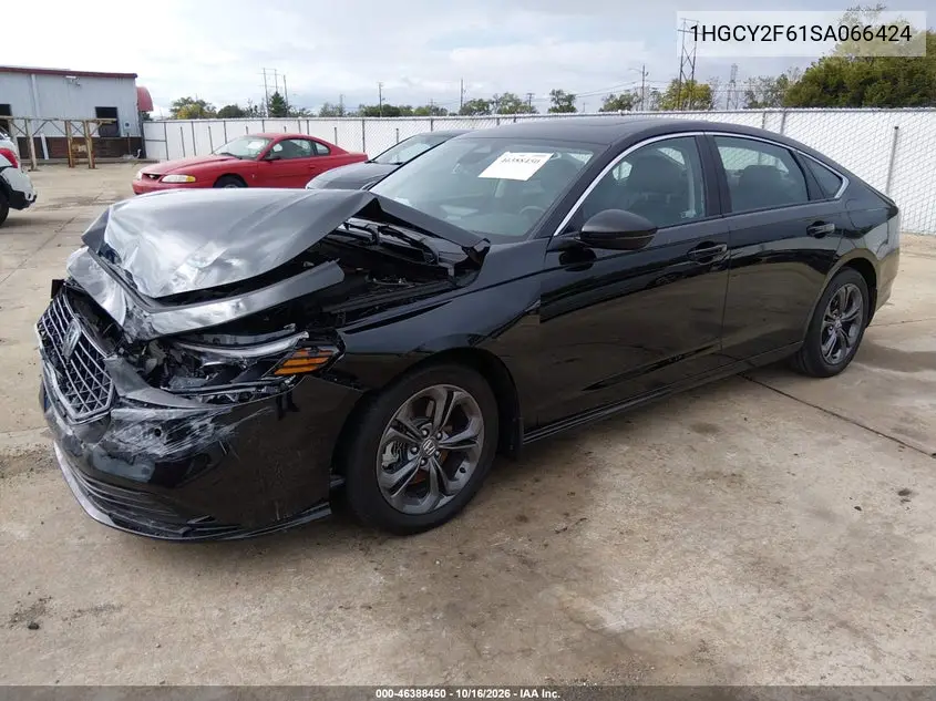 2025 HONDA ACCORD VIN 1HGCY2F61SA066424 — фото 2