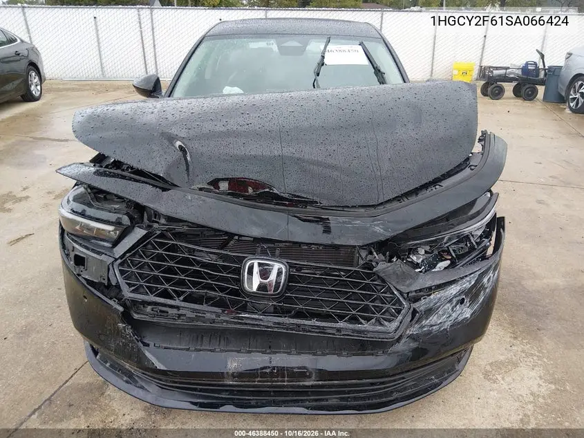 2025 HONDA ACCORD VIN 1HGCY2F61SA066424 — фото 6