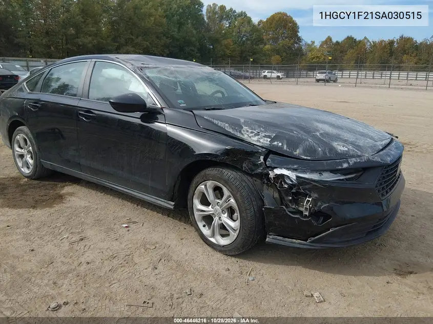 HONDA ACCORD 2025, VIN 1HGCY1F21SA030515