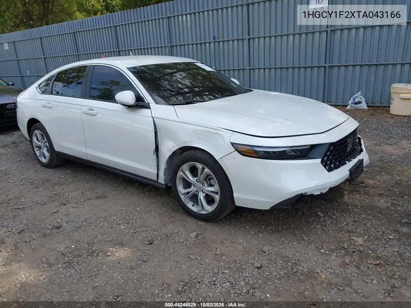 HONDA ACCORD 2026, VIN 1HGCY1F2XTA043166