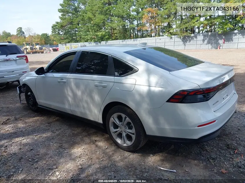 2026 HONDA ACCORD VIN 1HGCY1F2XTA043166 — фото 3